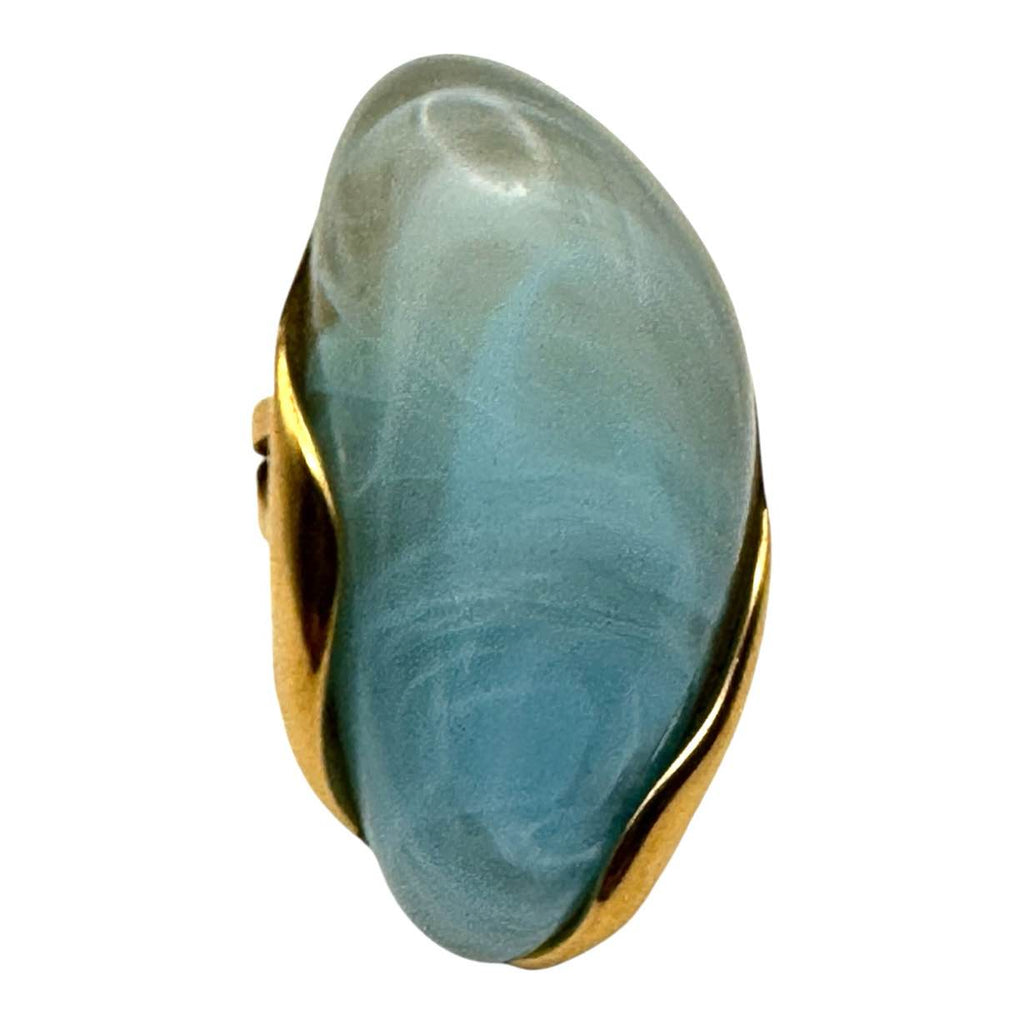 Anello PIETRA OVALE AZZURRA