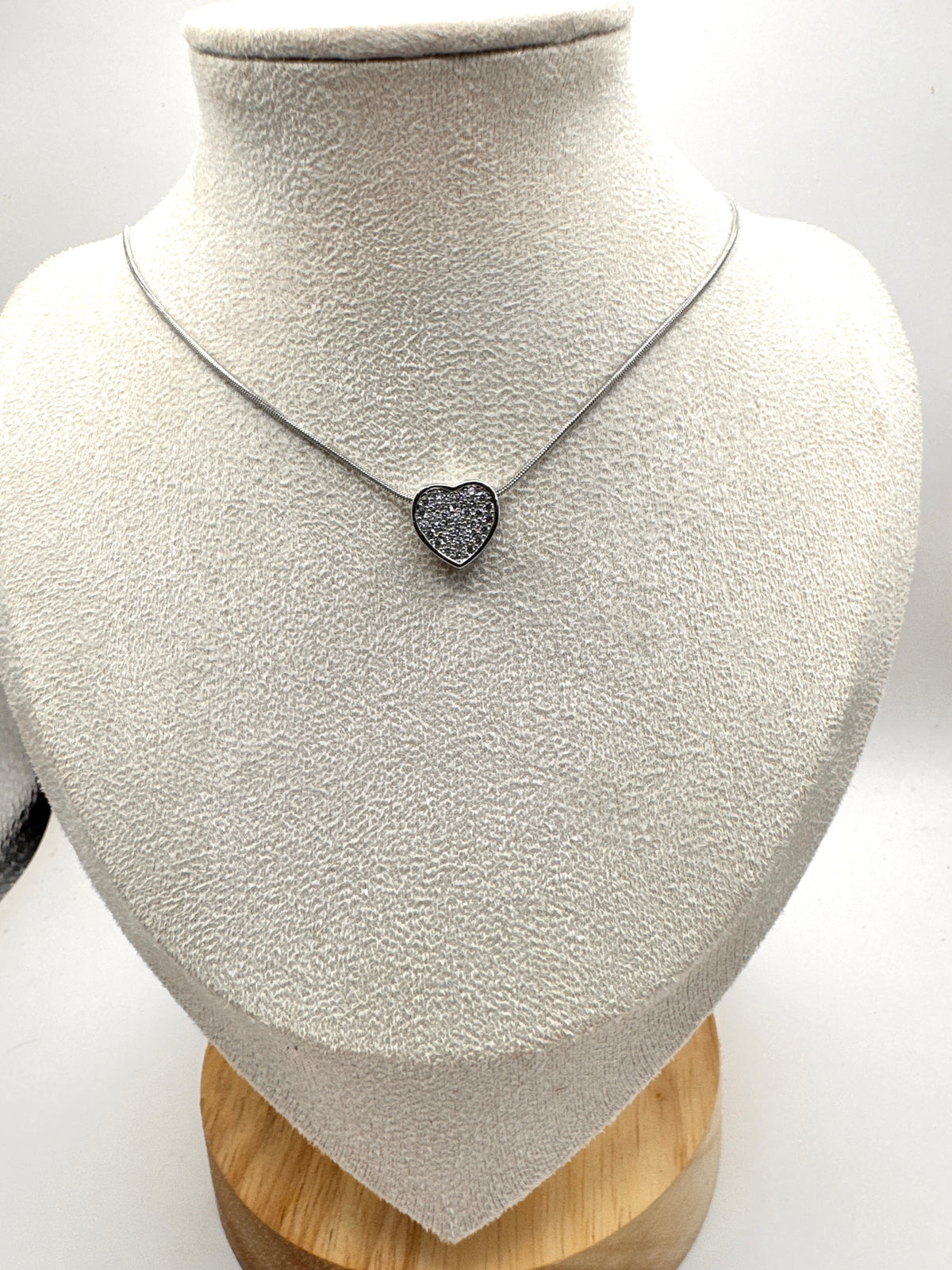 Collana CUORICINO CUBICO PAVÉ
