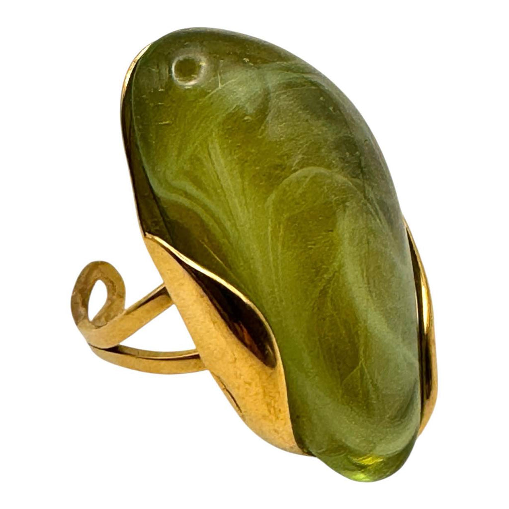 Anello PIETRA OVALE VERDE