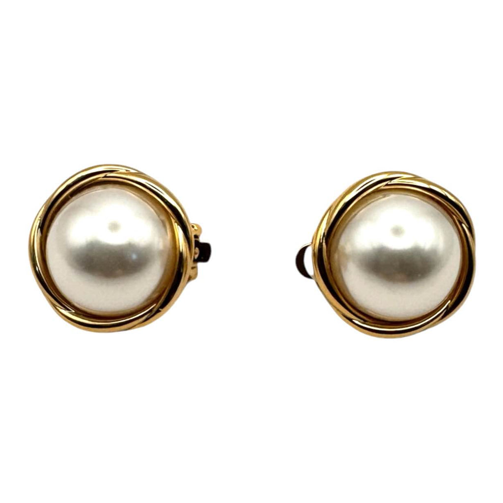 Orecchini BOTTONE PERLA CLIPS