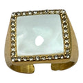 Anello QUADRATO PERLATO