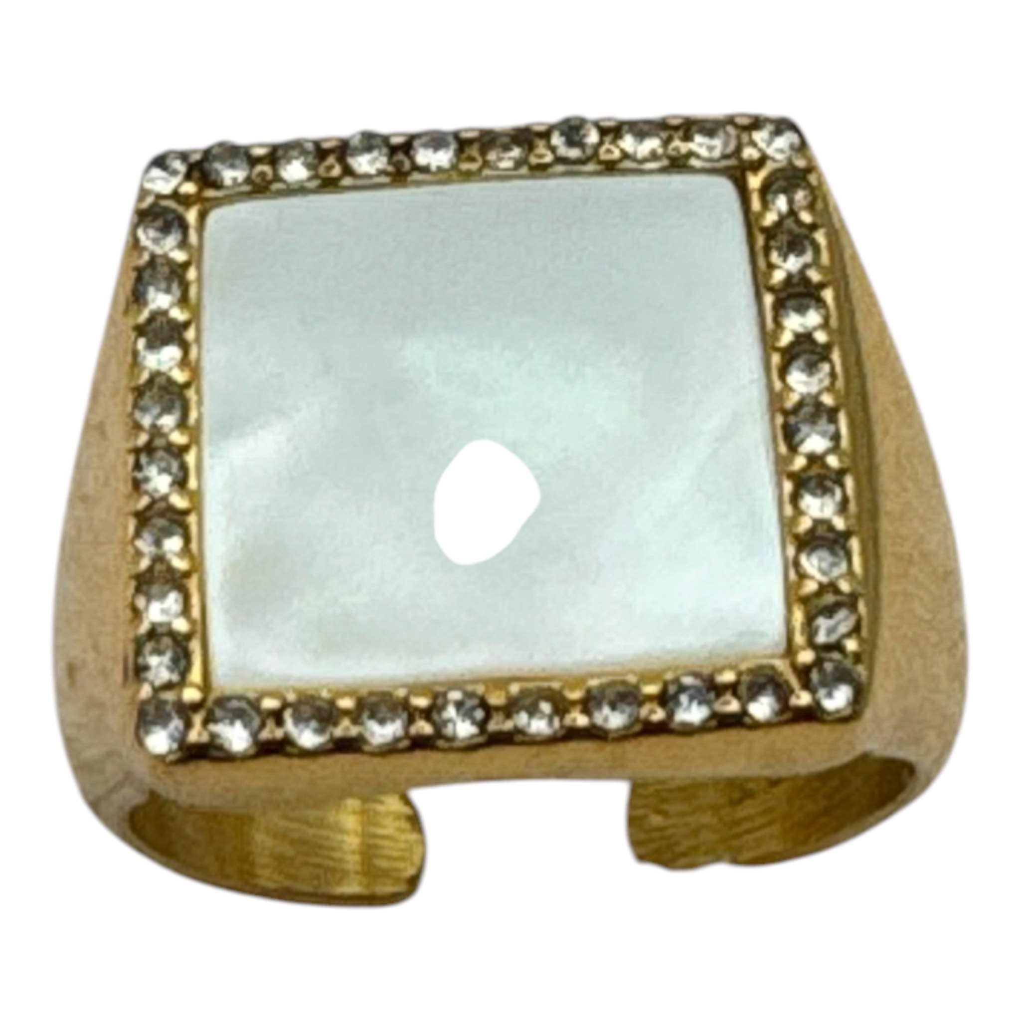 Anello QUADRATO PERLATO