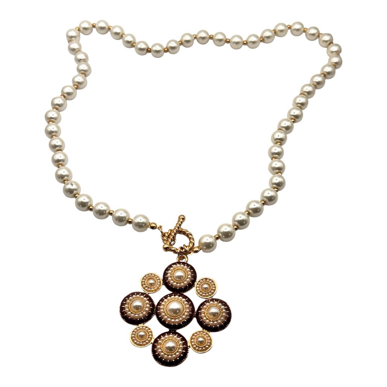 Collana PERLE ROSONE BORDEAUX