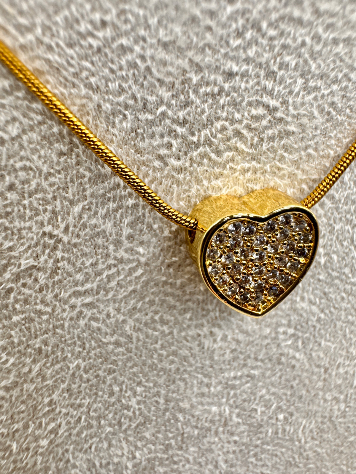 Collana CUORICINO CUBICO PAVÉ