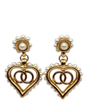 Orecchini CUORE PERLATO PENDENTE