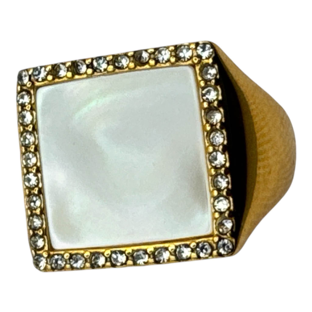 Anello QUADRATO PERLATO