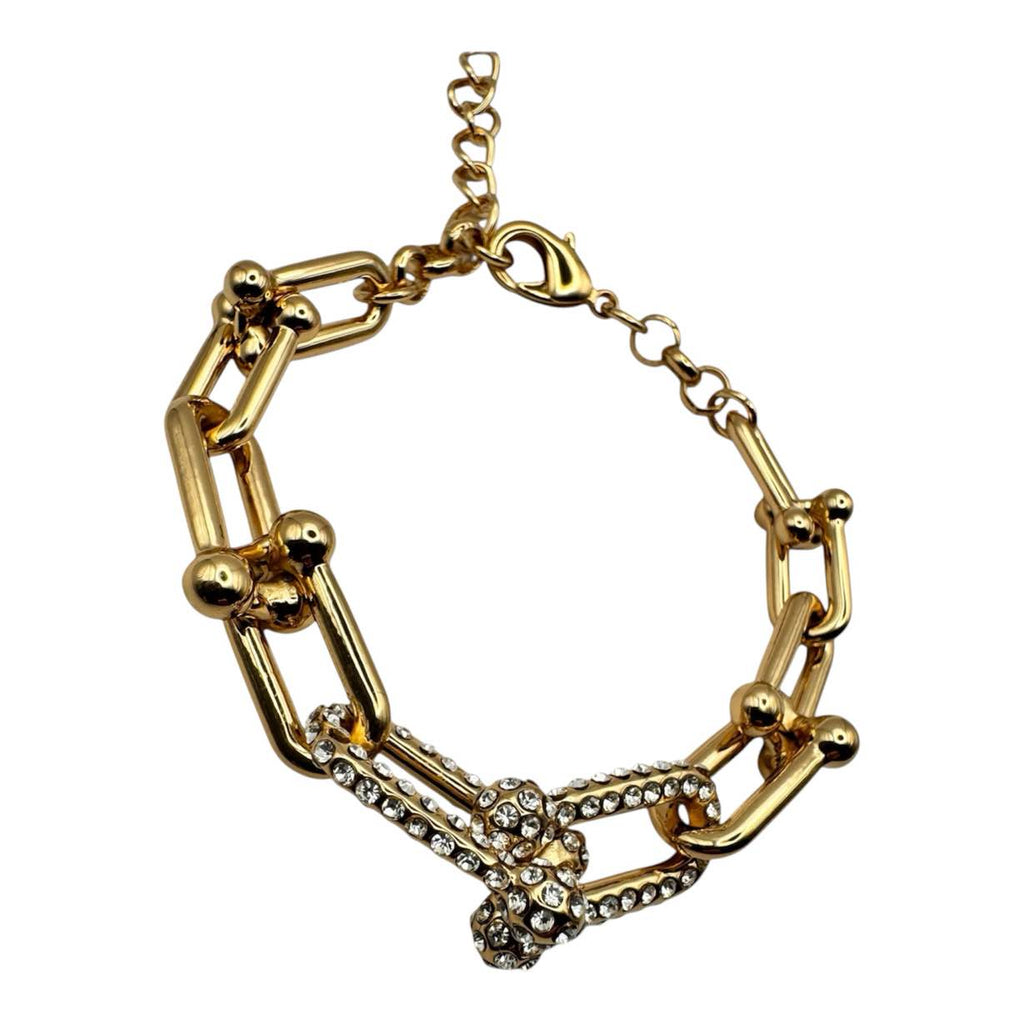 Bracciale CATENA OVALE DETTAGLIO PAVÉ