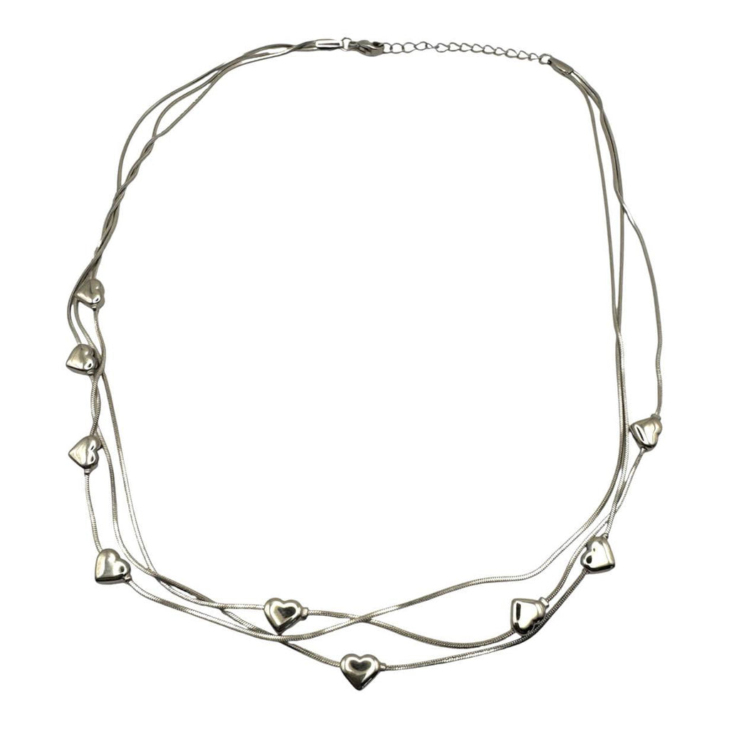 Collana MULTIFILO CON CUORICINI
