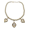 Collana PERLE CON CIONDOLI CUORI