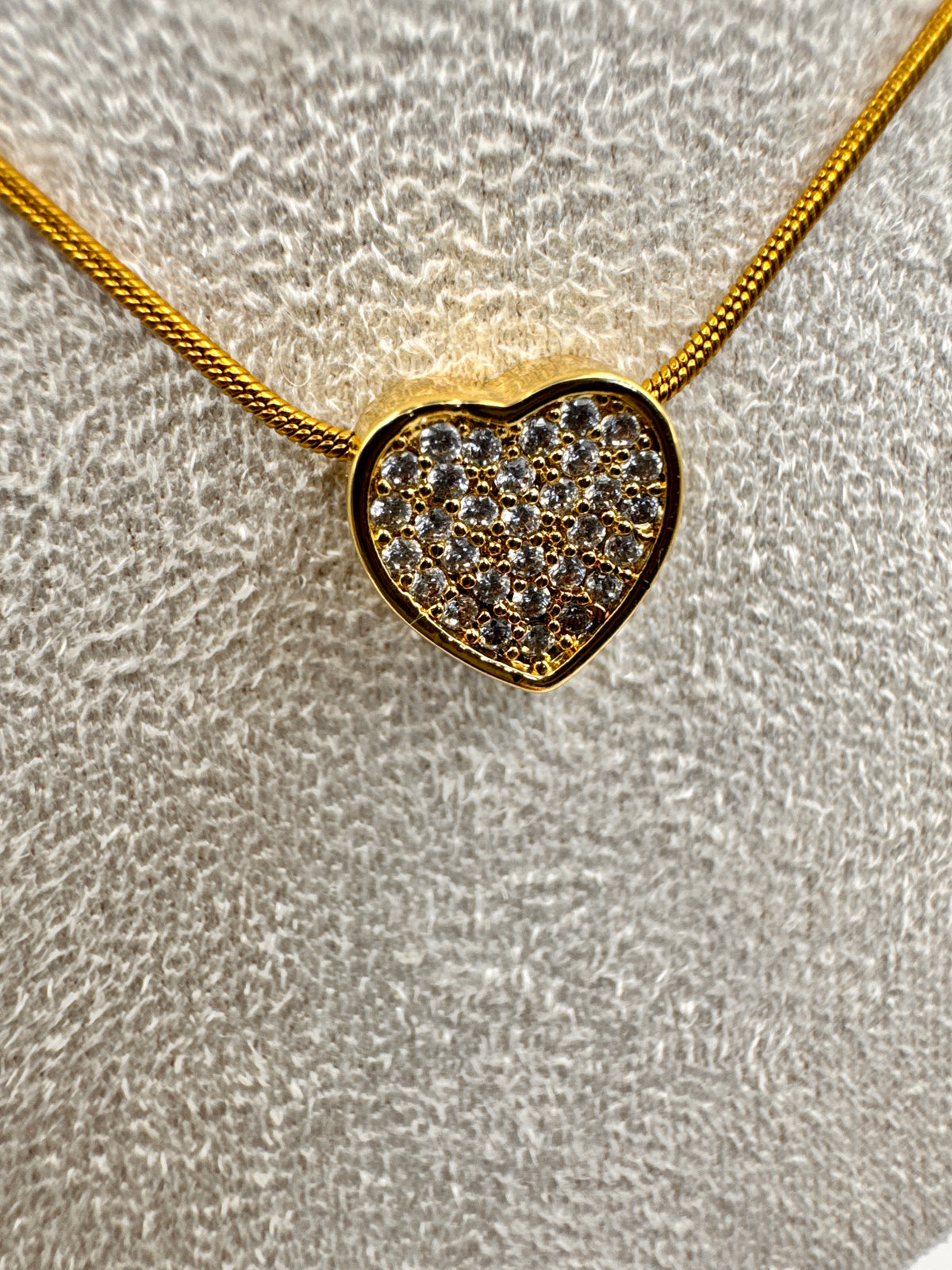 Collana CUORICINO CUBICO PAVÉ