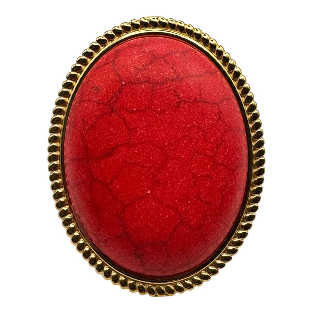 Anello PIETRA OVALE ROSSA