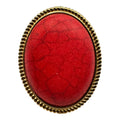 Anello PIETRA OVALE ROSSA