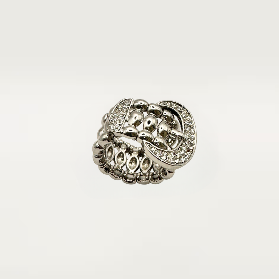 Anello FASCIA FIBIA silver