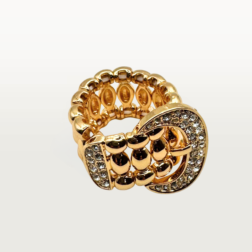 Anello FASCIA FIBIA gold
