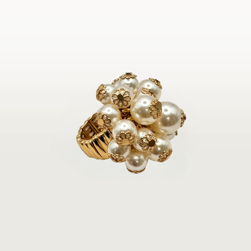 Anello PAVÈ PERLE elastico