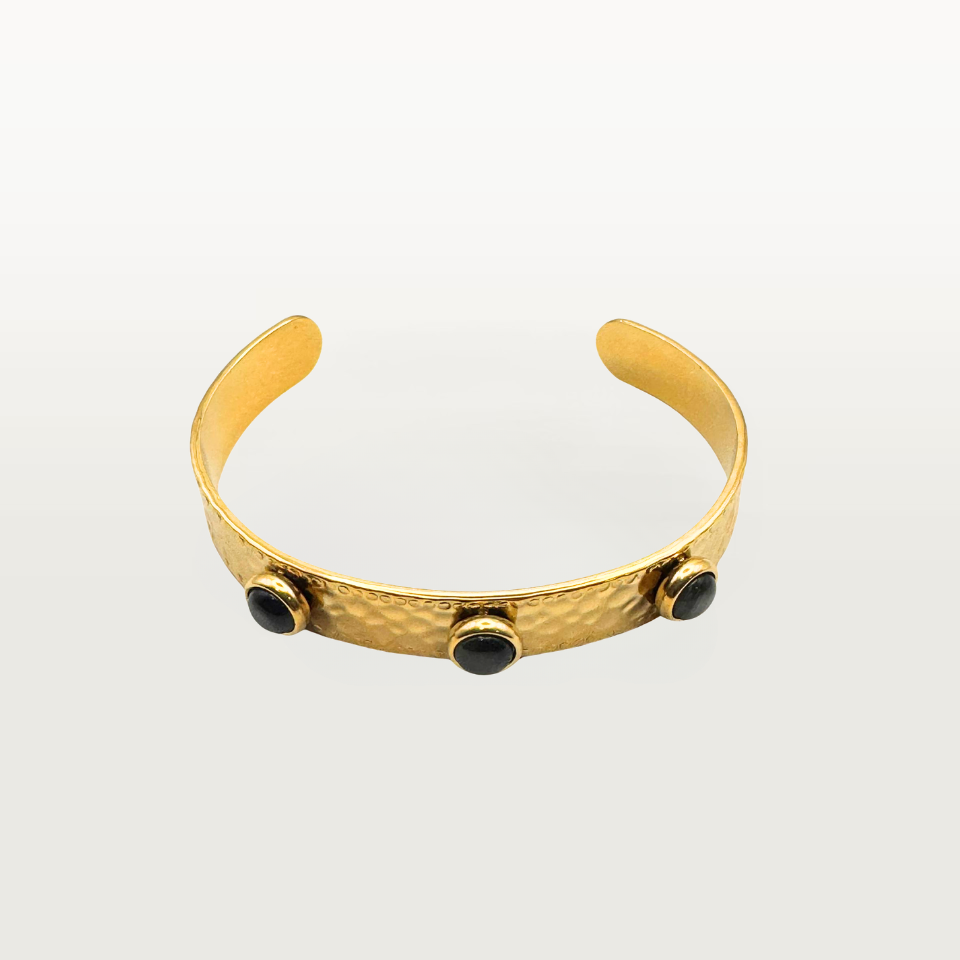 Bracciale RIGIDO MARTELLATO NERO