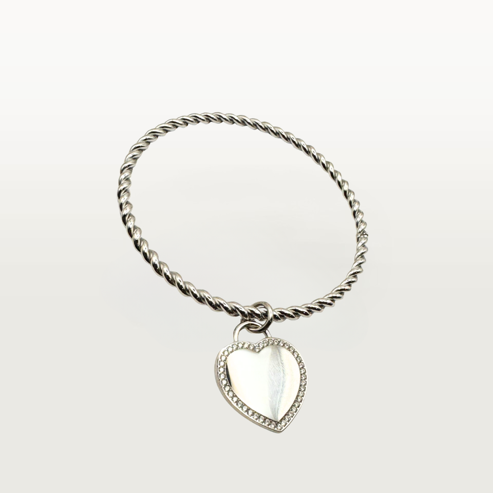 Bracciale RIGIDO CIONDOLO CUORE