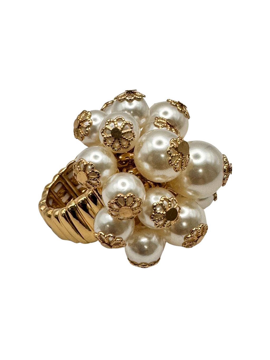 Anello PAVÈ PERLE elastico