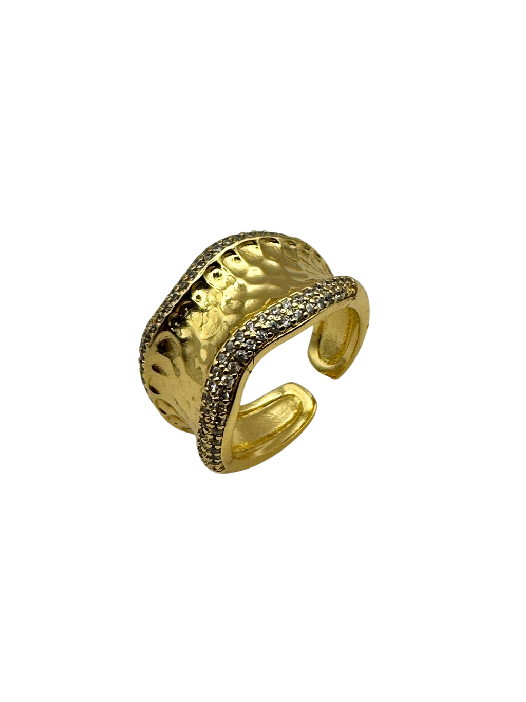 Anello FASCIA MARTELLATA gold