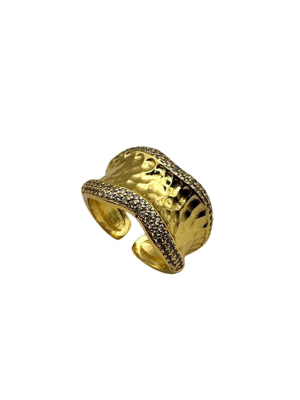 Anello FASCIA MARTELLATA gold