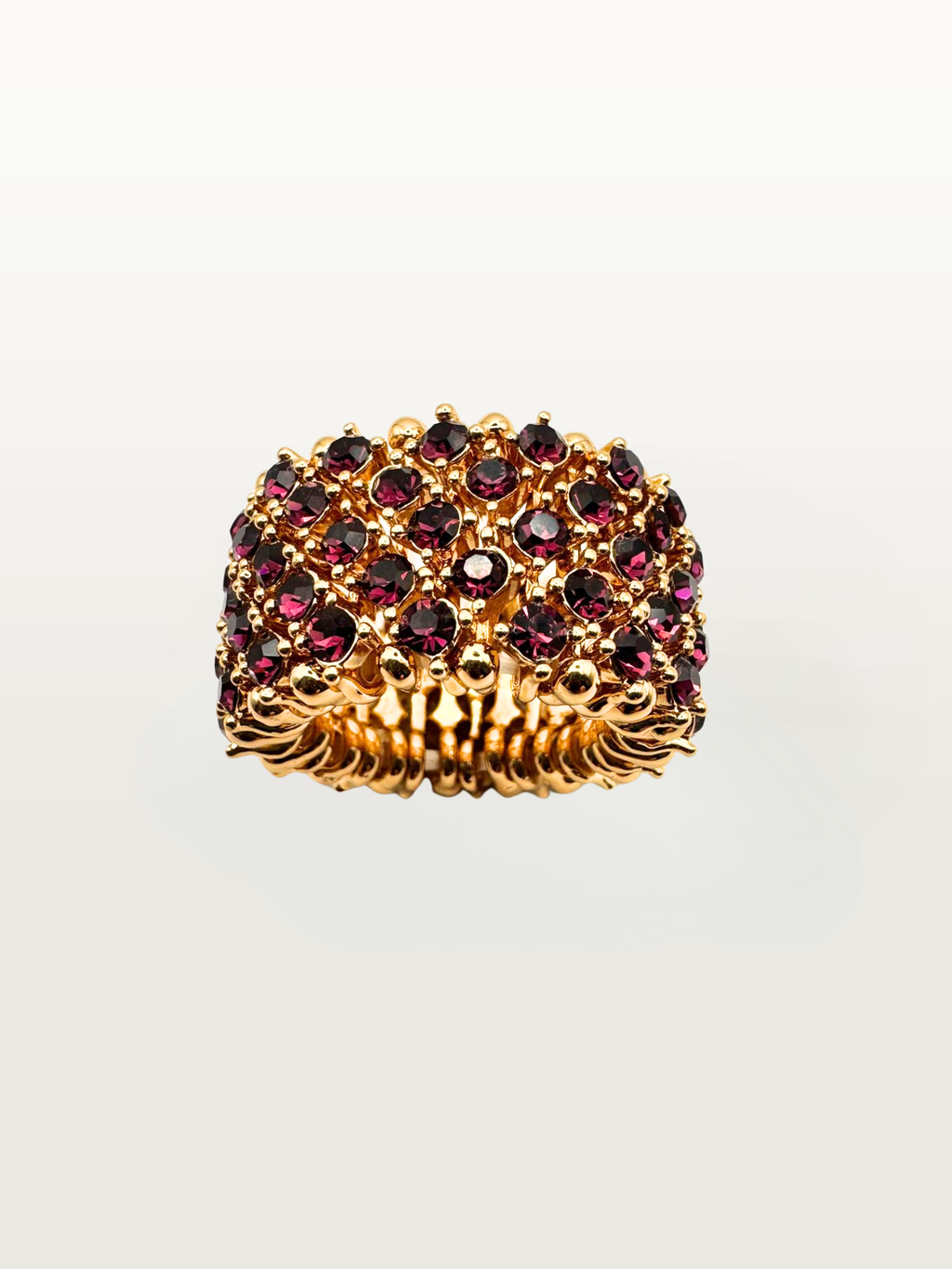Anello FASCIA PAVÈ viola