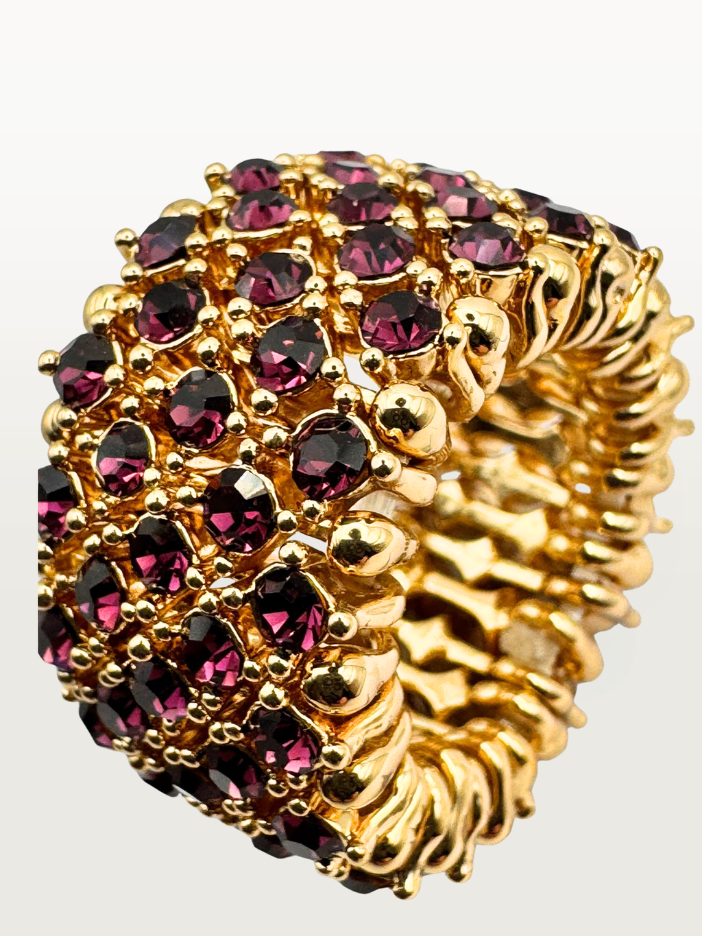 Anello FASCIA PAVÈ viola