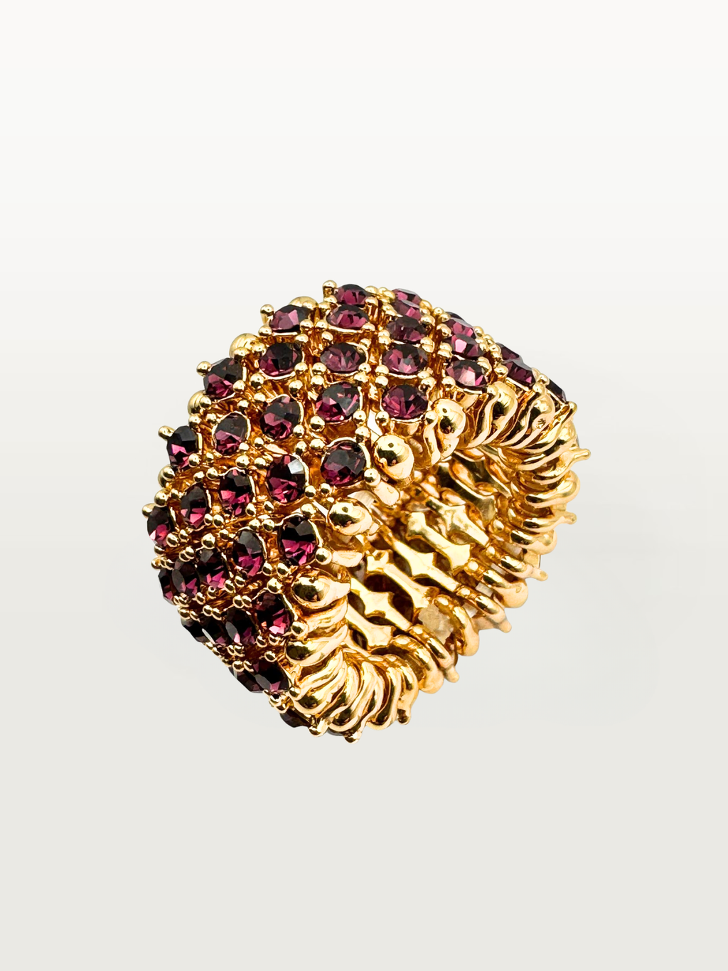 Anello FASCIA PAVÈ viola