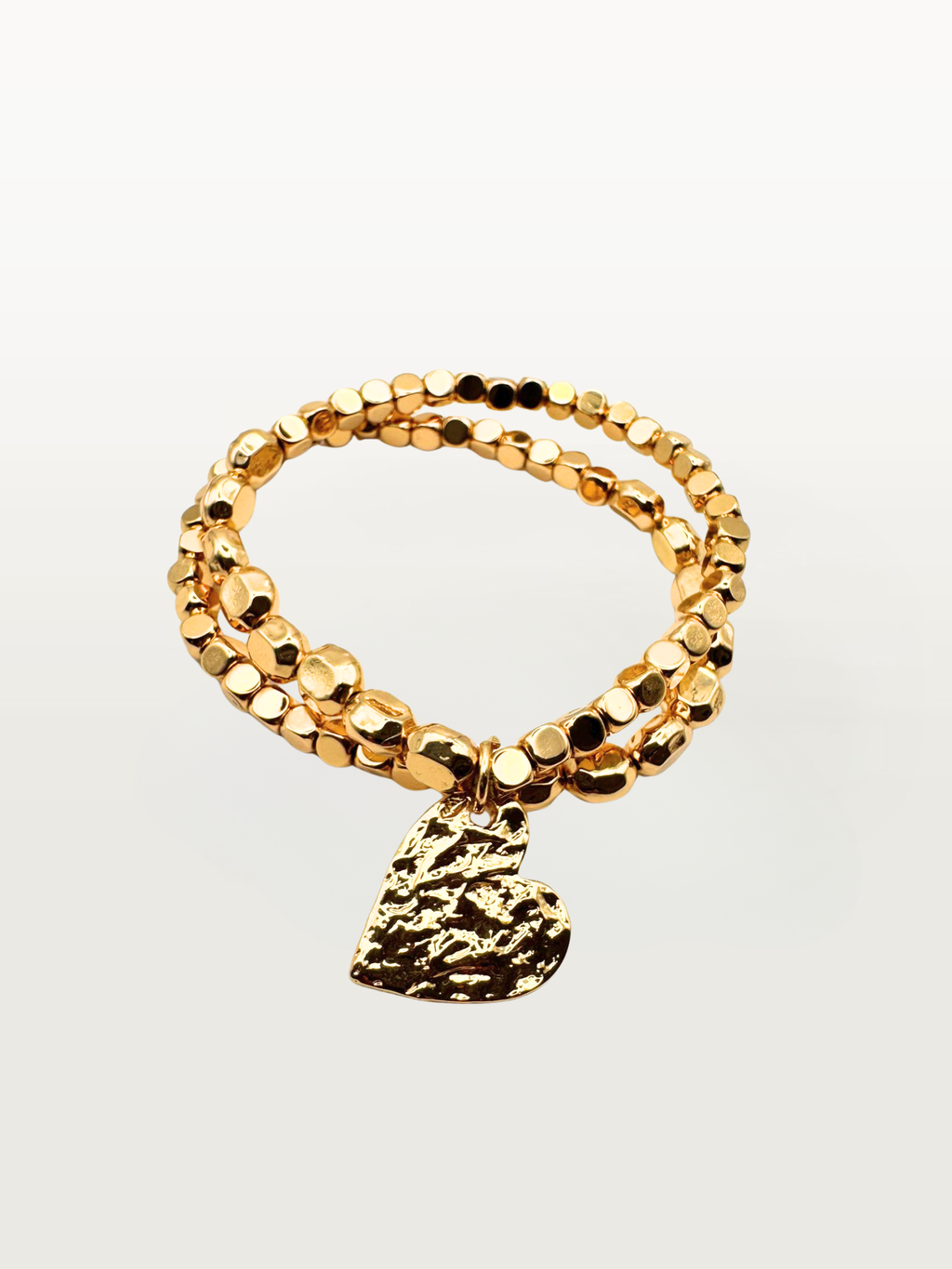Bracciale COPPIA ELASTICA CON CUORE gold