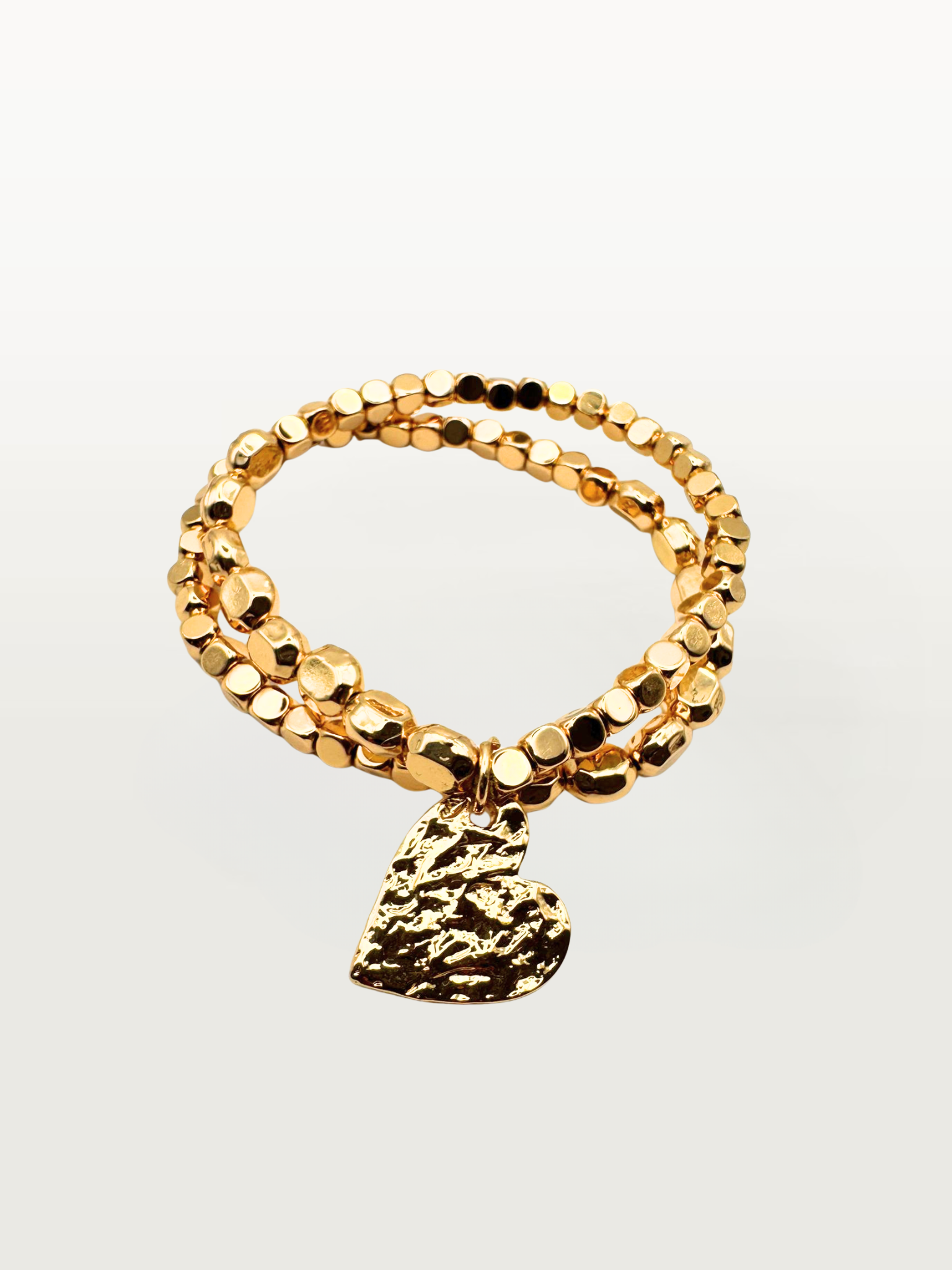 Bracciale COPPIA ELASTICA CON CUORE gold