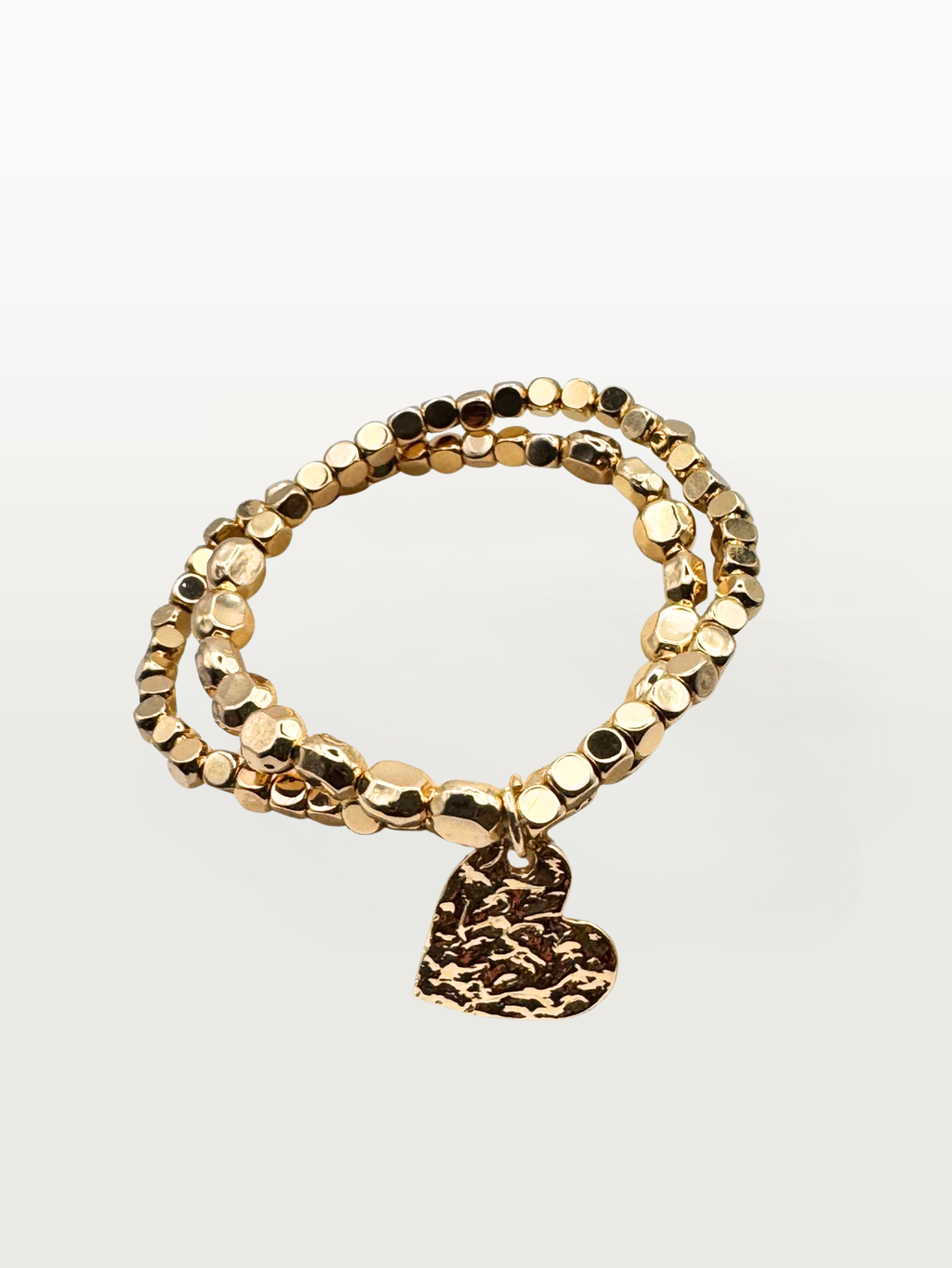 Bracciale COPPIA ELASTICA CON CUORE gold