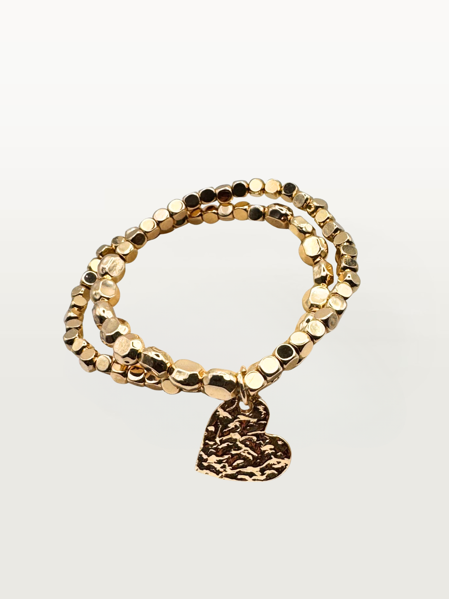 Bracciale COPPIA ELASTICA CON CUORE gold