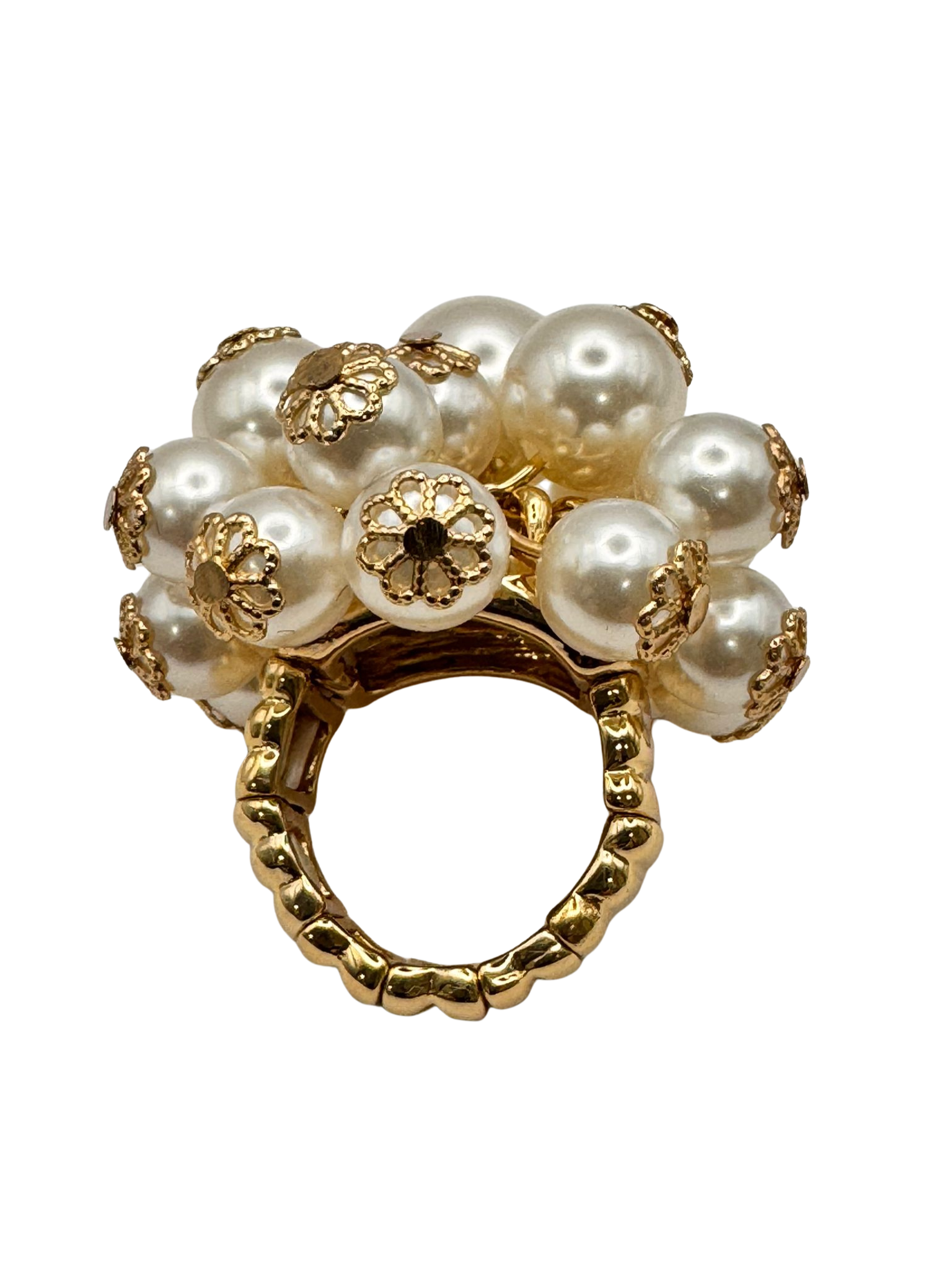 Anello PAVÈ PERLE elastico