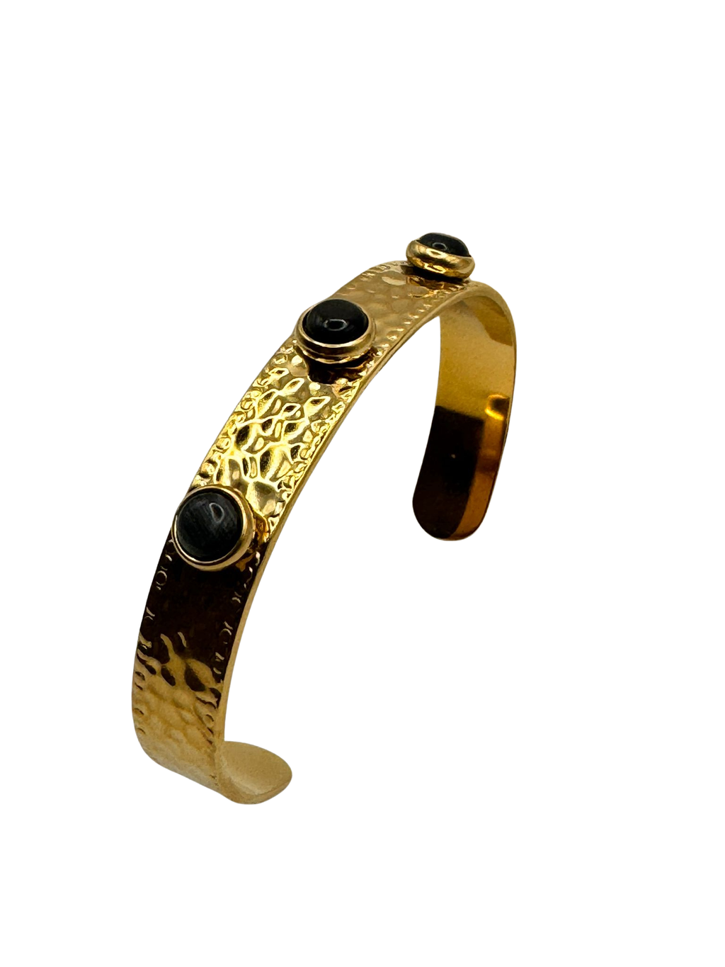 Bracciale RIGIDO MARTELLATO NERO