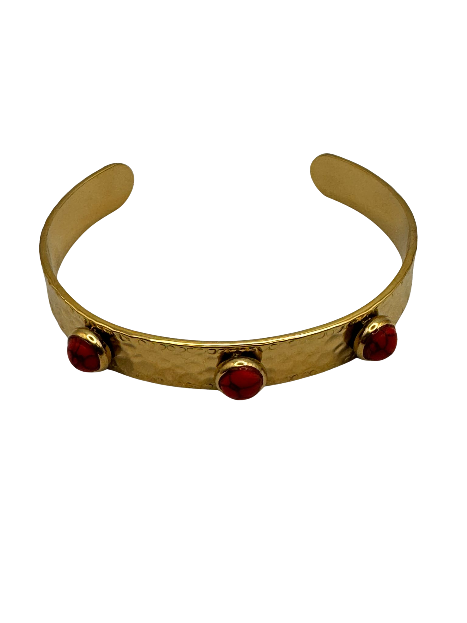 Bracciale RIGIDO MARTELLATO ROSSO