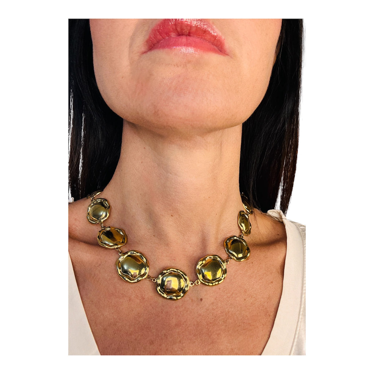 Collana CATENA SFERA SCHIACCIATA