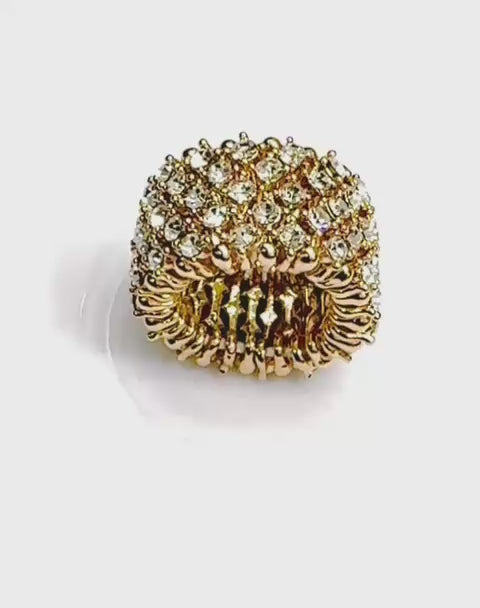 Anello FASCIA PAVÈ bianca